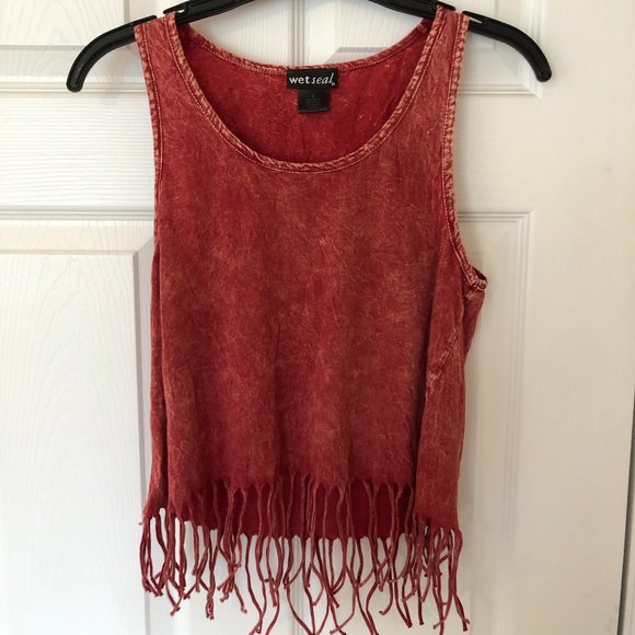 Fringe Red Tank Top - Picture 2 of 3